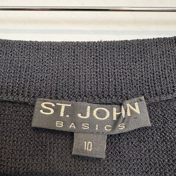 St. John Vintage High Rise Knit Elastic Waist Pull On Skirt Basics Office 10 - Picture 4 of 6